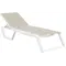 Шезлонг Aquajoy Rio PRO, білий із сіро-коричневим