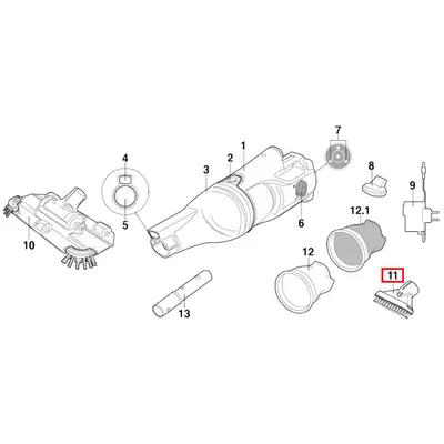 Плоска насадка зі щіткою Kokido для пилососа Voltera EV35