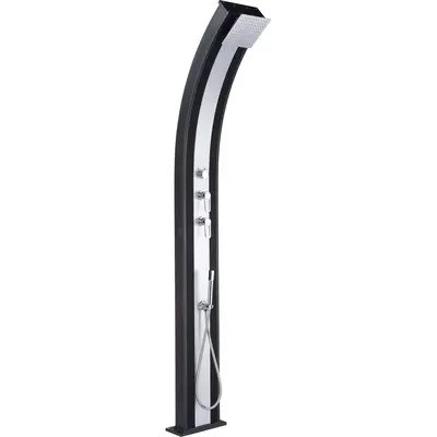 Душ сонячний Aquaviva Hybride Dada Curve алюмінієвий з мийкою для ніг, антрацит DS-D363NX, 40 л