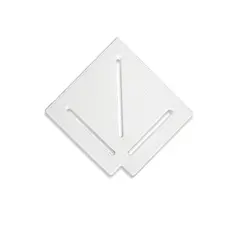 Кутовий елемент Aquaviva KK-20-1 Classic для переливної решітки 90° 195/25 мм (білий)