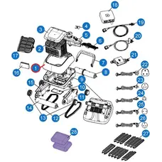 Верхня кришка для боксу пилососа Aquaviva Black Pearl 7310 темно-сіра