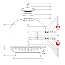 Фланець для кріпленя 5 кранової обв'язки 1400 мм Aquaviva