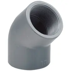 Коліно перехідне 45° ПВХ Hidroten 1002211, внутрішня різьба, d20 мм, 1/2"