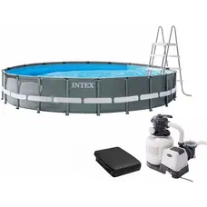 Каркасний басейн Intex 26334 ULTRA XTR (610х122 см) з пісочним фільтром, драбиною, підкладкою і тентом