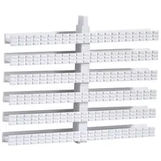 Переливна решітка Aquaviva Classic з центральним з'єднанням 195x25 мм (біла, 1-е з'єднання)