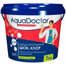 Шок-хлор для басейну AquaDoctor C-60T 1 кг в таблетках