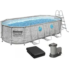 Каркасний басейн Bestway 56716 (549х274х122 см) з картриджним фільтром, драбиною та тентом