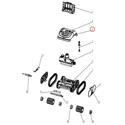 Верхня кришка для робота-пилососа Wybotics C1 (B.OS7010C.04.003)