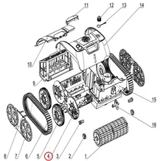 Кришка колеса до пилососа Aquajoy Cyclone C1 Pro (S.OS7010.14.A.002)