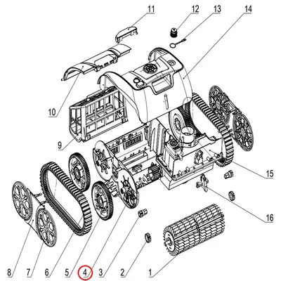 Кришка колеса до пилососа Aquajoy Cyclone C1 Pro (S.OS7010.14.A.002)