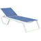 Шезлонг Aquajoy Rio PRO, білий із синім