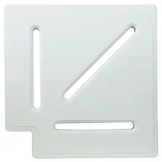 Кутовий елемент Aquaviva для переливної решітки Classiс та Grift, (90°, 245/25 мм, білий)