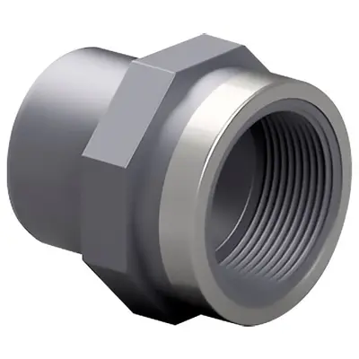 Адаптер-втулка ПВХ Effast RGRAFR050G з металевим кільцем, d50x2"