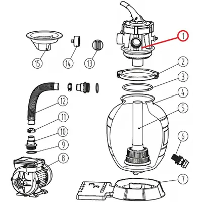 Клапан фільтра Aquaviva Lagoon, (297050931)