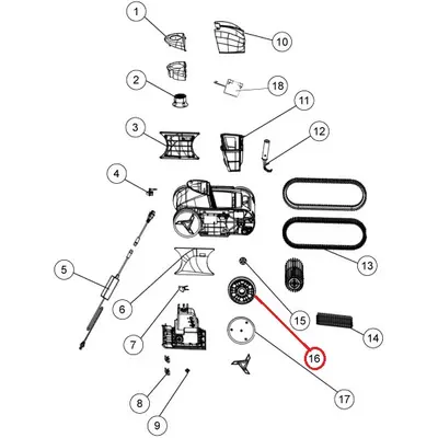 Комплект провідного колеса для робота-пилососа Fairland X30-X80