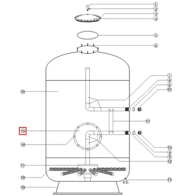 Кришка люка фільтра Aquaviva high bed (DAKH)