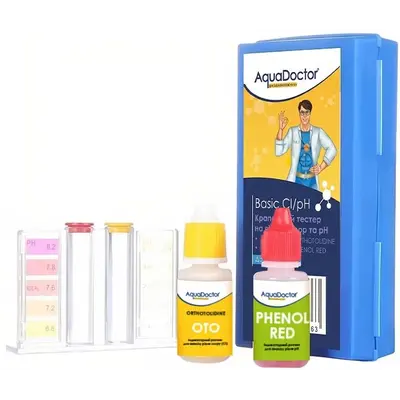 Крапельний тестер для басейну AquaDoctor Basic Cl/pH