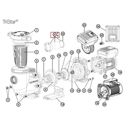 Муфта підключення насоса Hayward Tristar 63 мм (SP3200UNKIT63)