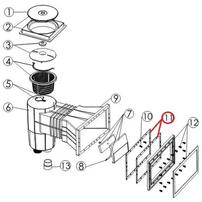 Прокладка Emaux фланця скімера EM0140 (під лайнер)