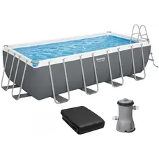 Каркасний басейн Bestway 56670 (488х244х122 см) з картриджним фільтром, драбиною та тентом