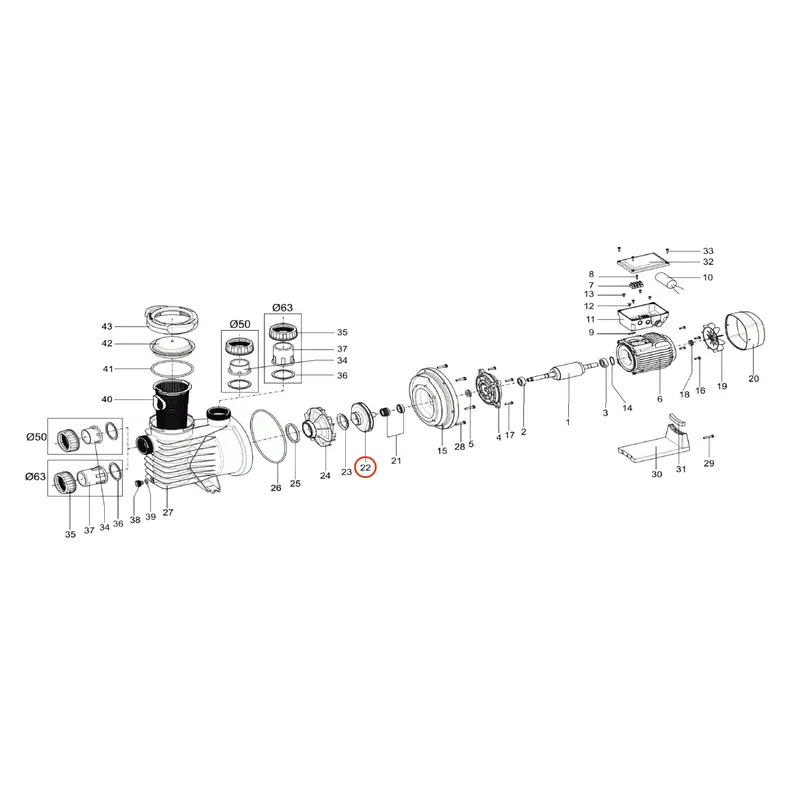 Крильчатка насоса QP Starpump Pro 0.75 M (221500)