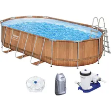 Каркасний басейн Bestway 56719 (610х366х122 см) з гідромасажем, картриджним фільтром та драбиною