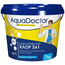 Хлор 3 в 1 для басейну AquaDoctor MC-T 1 кг (таблетки по 20 г)