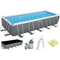Каркасний басейн Bestway 5612B (640х274х132 см) з пісочним фільтром, драбиною та тентом
