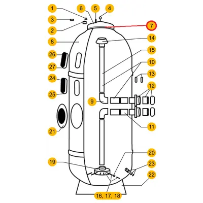 Прокладка кришки фільтра Aquaviva AP 450-930 мм