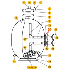 Ущільнювальне кільце фланцевого з'єднання фільтра Aquaviva AP 1600-2000 мм