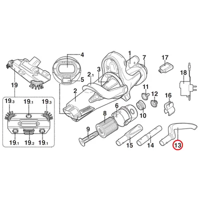 Ручка вигнута Kokido для пилососа Voltera EV60