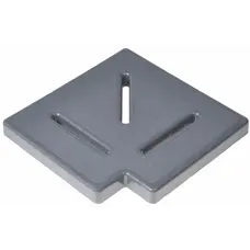 Кутовий елемент Aquaviva KP HKE25-G для переливної решітки 90° 195х25 мм