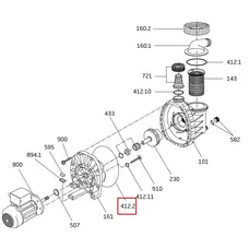 Ущільнювальне кільце корпусу насоса Speck BADU PICCO ІІ, 158х6 мм (292.1541.220)