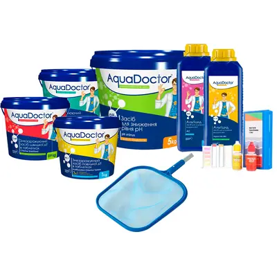 Набір хімії для басейну AquaDoctor 8 в 1 (10-15 м3)