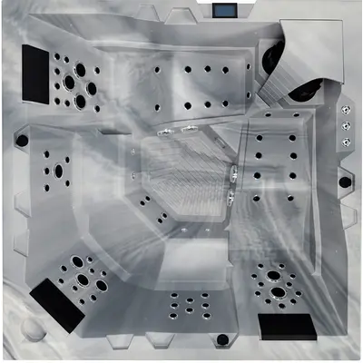 СПА-басейн Aquajoy Monaco Odyssey (220х220х90 см), з динаміками та LED-підсвічуванням