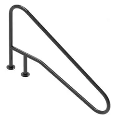 Поручень Flexinox 87188154 для римських сходів FX-02 Nero (1405 мм, фланець, AISI-316L)