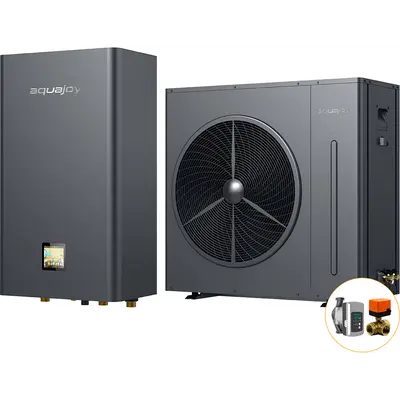 Інверторний тепловий насос для дому Aquajoy Plus 13 (12.60 кВт), циркуляційний насос + триходовий клапан