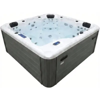 СПА-басейн Aquajoy Santorini (220х220х95 см), Сріблясто-білий мармур