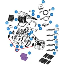 Бічні щітки для робота-пилососа Aquaviva 7320, 4 шт.