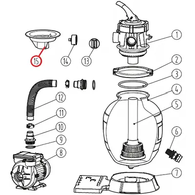 Горловина для фільтраційної установки Aquaviva Lagoon, (201005363)