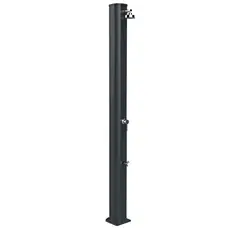 Душ сонячний Aquaviva Big Jolly алюмінієвий з мийкою для ніг, антрацит A320/7016, 35 л