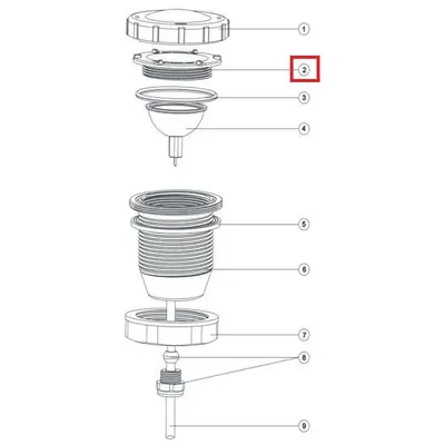 Притискна гайка лампи для прожектора Aquaviva LED/UL-P50 Lights