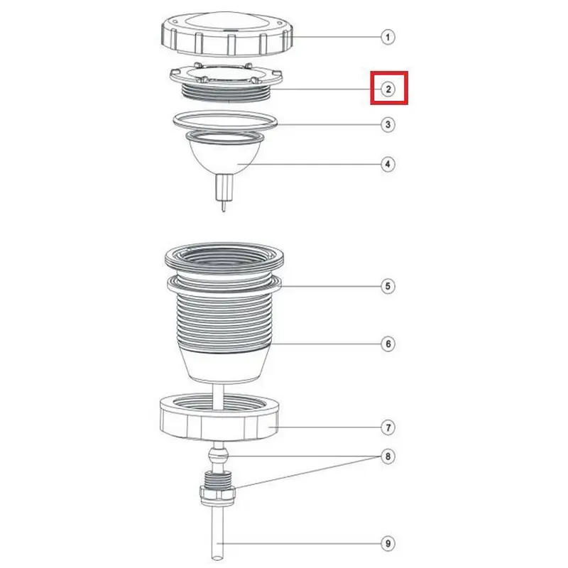 Притискна гайка лампи для прожектора Aquaviva LED/UL-P50 Lights