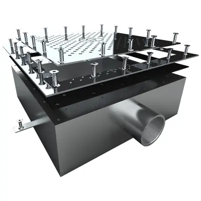 Донний злив під лайнер Aquaviva 2'', AISI 304 (250х250 мм)