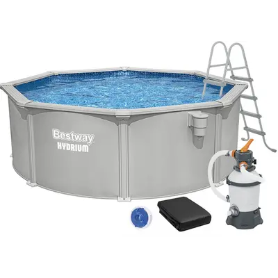 Збірний басейн Bestway Hydrium 56574 (360x120 см) з піщаним фільтром, драбиною та тентом