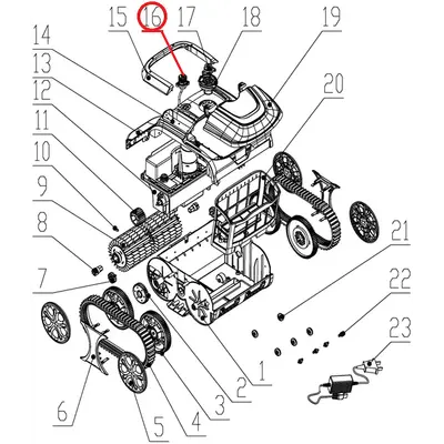 Роз'єм для зарядки до пилососа Wybotics WY200, (Charging seat №16/WY200)