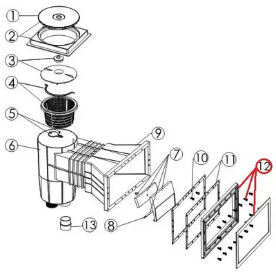 Рамка скімера Emaux EM0140 Wide