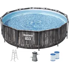Каркасний басейн Bestway Wood Style 5614X (366х100 см) з картриджним фільтром та драбиною