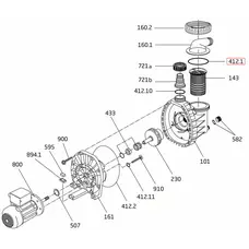 Ущільнювальне кільце кришки префільтра Speck BADU PICCO ІІ/MAGIC (292.1641.210)