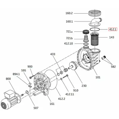 Ущільнювальне кільце кришки префільтра Speck BADU PICCO ІІ/MAGIC (292.1641.210)